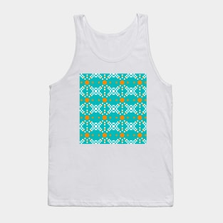 Orange Pattern Tank Top